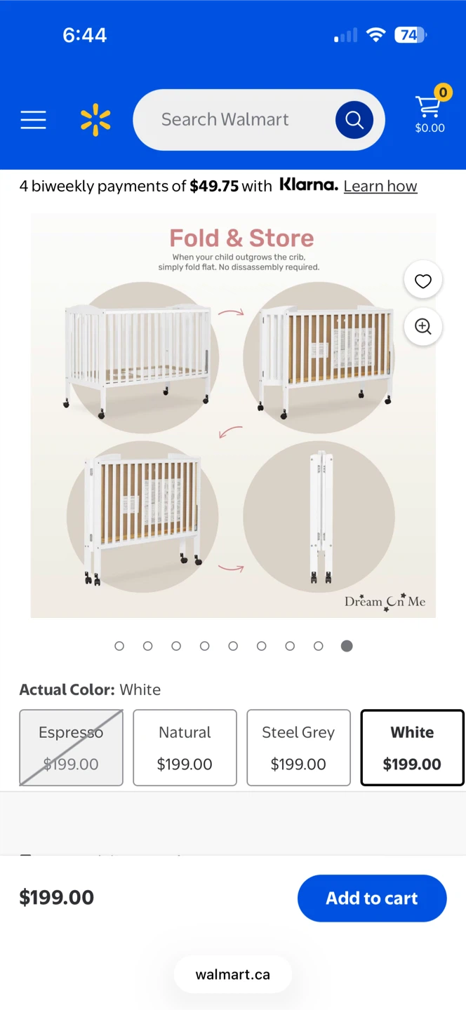 Dream On Me Foldable Crib White and  mattress - photo 2