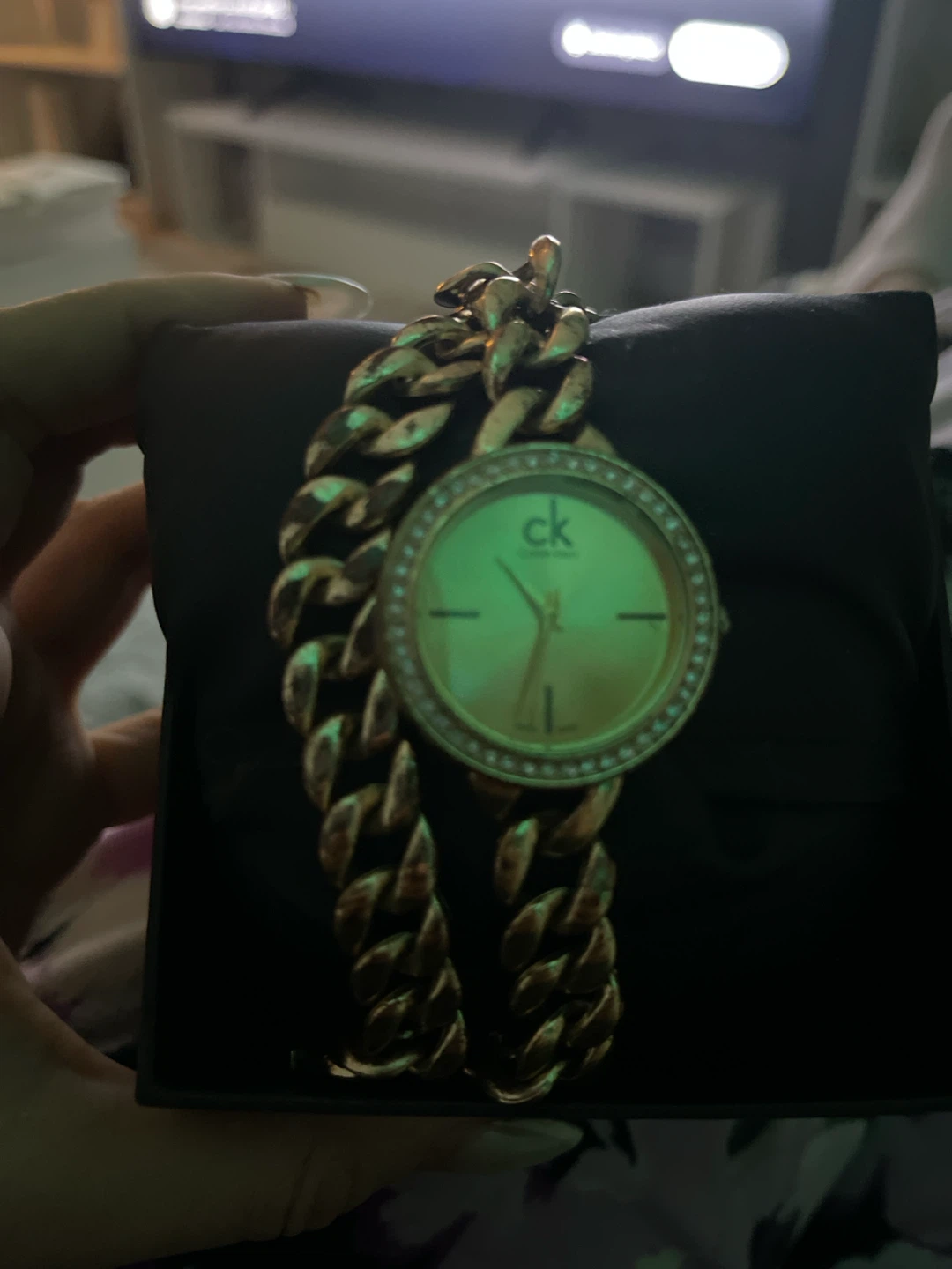 Calvin Klein Gold-Tone Chain Bracelet Watch
