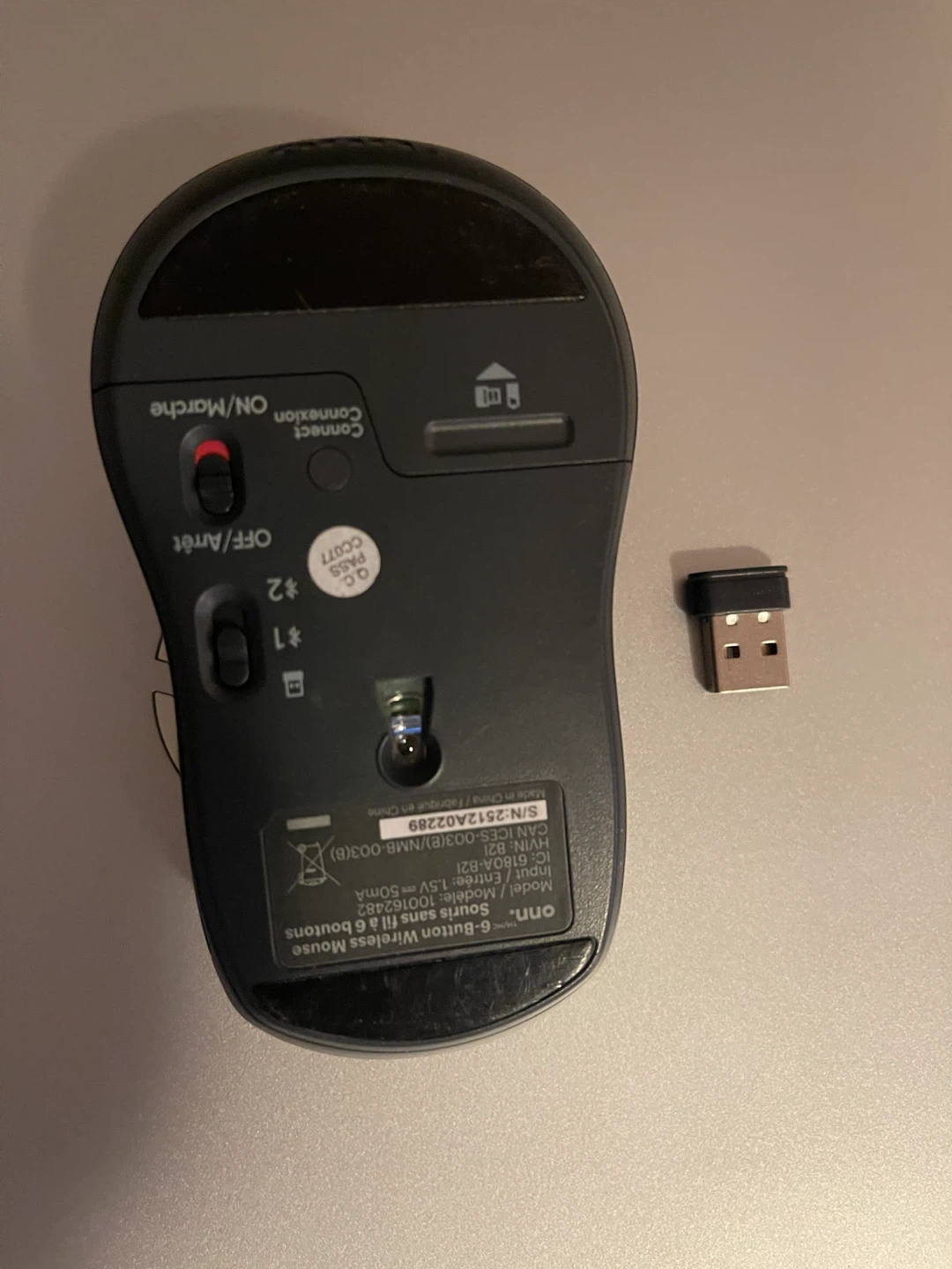 Wireless Optical Mouse with USB Receiver - photo 3