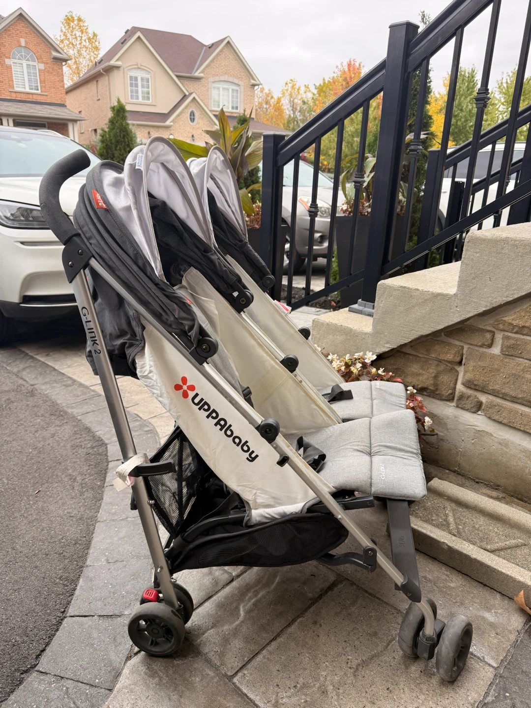 UPPAbaby G-LINK 2 Double Umbrella Stroller (Heather Grey)