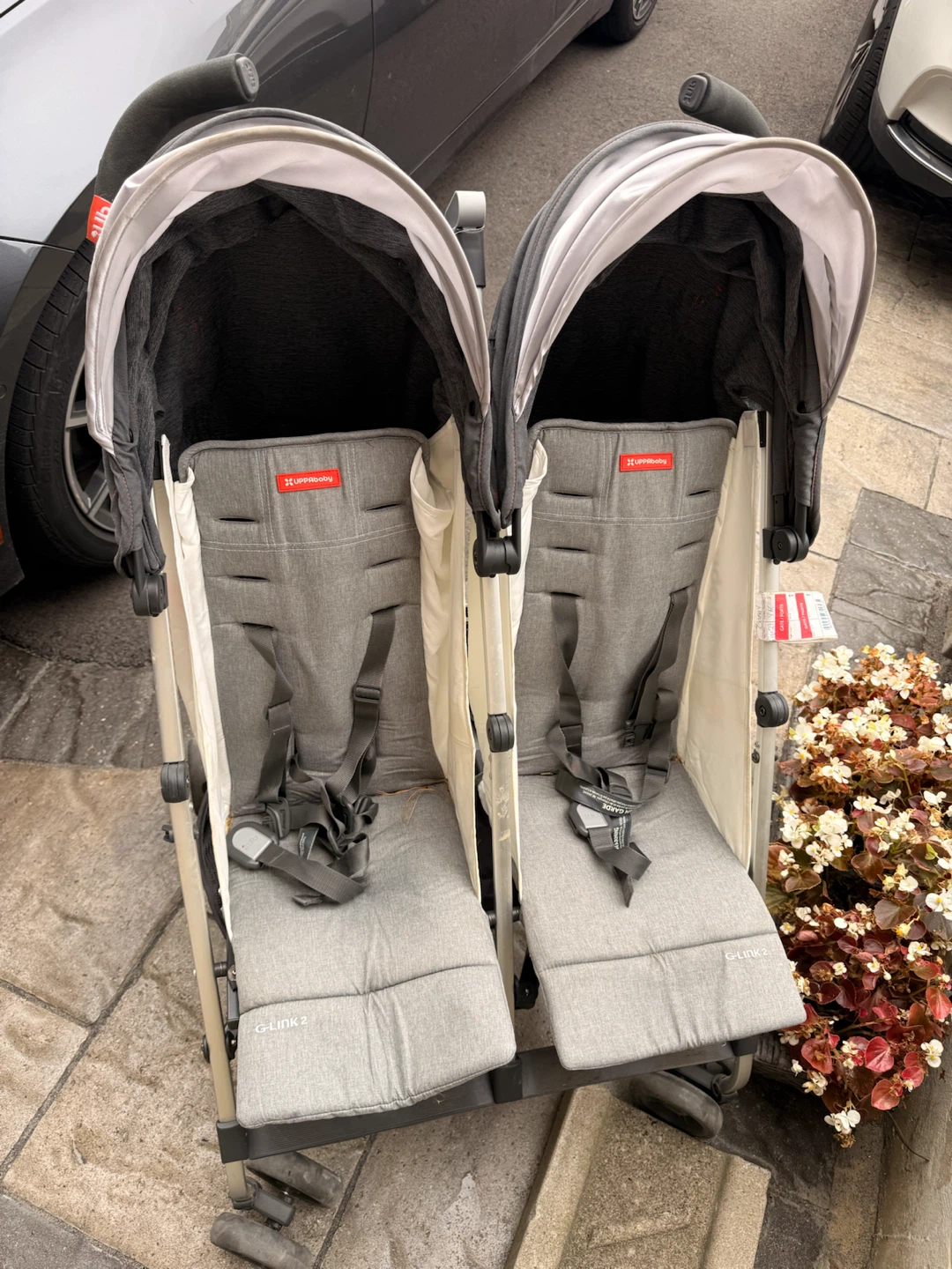 UPPAbaby G-LINK 2 Double Umbrella Stroller (Heather Grey) - photo 2