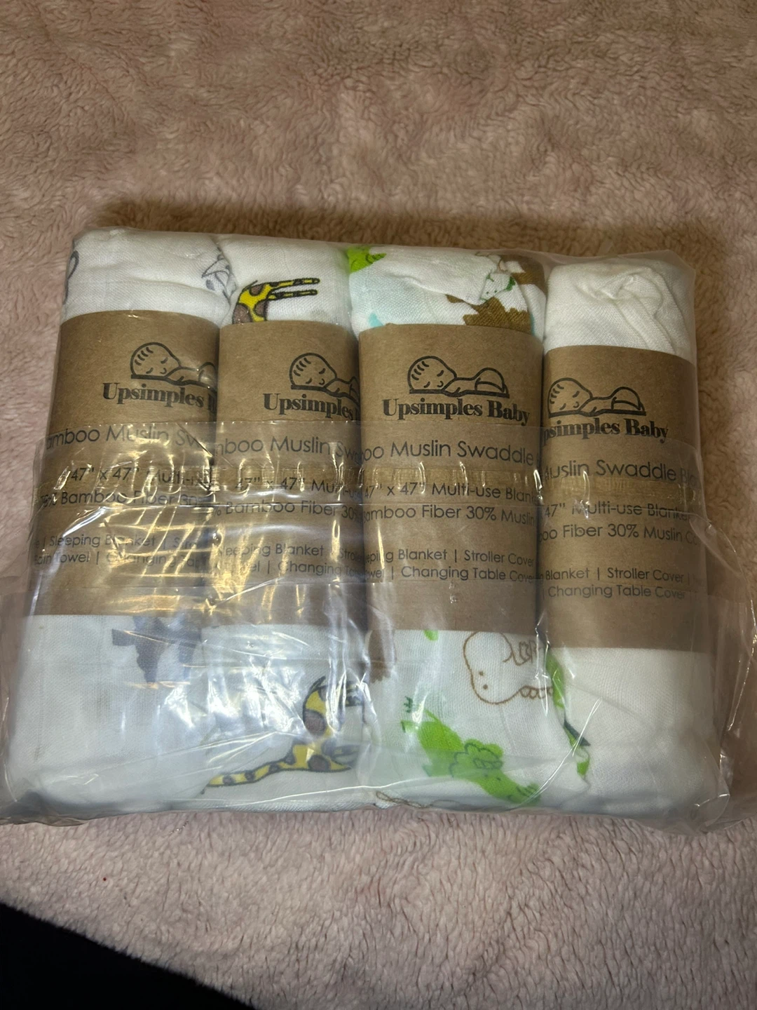Upsimples Baby Bamboo Muslin Swaddle Blankets - photo 2