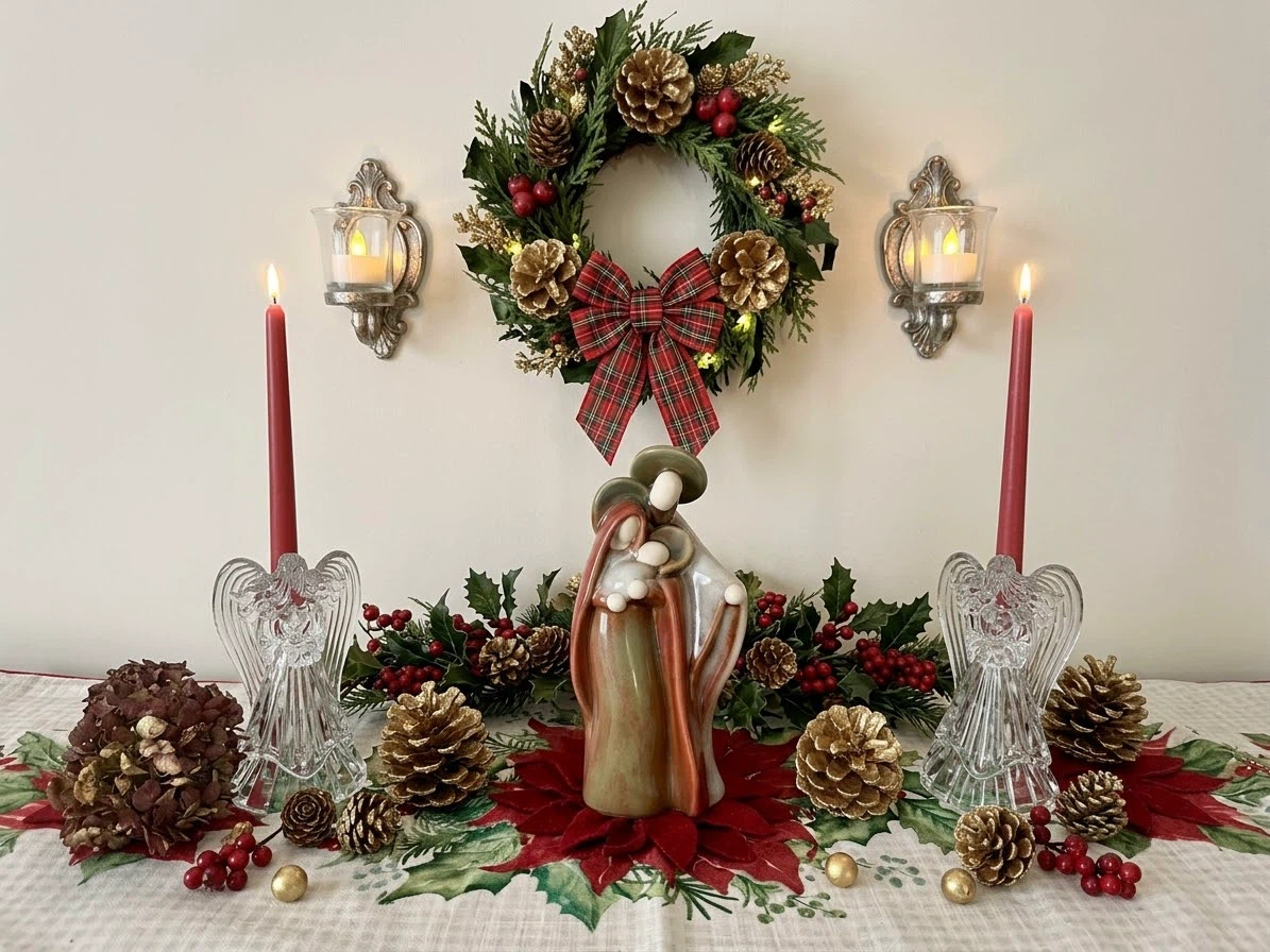 Multi-Piece Christmas Table Centerpiece Set - Nativity & Angels⁠ - photo 5