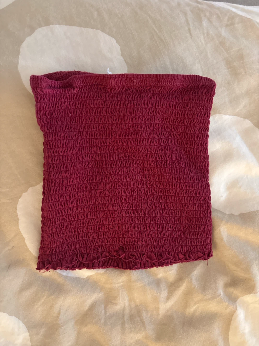 Garage Maroon Shirred Tube Top - photo 3
