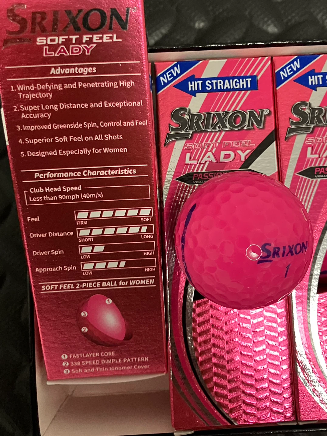 Srixon Soft Feel Lady Passion Pink Golf Balls - photo 2