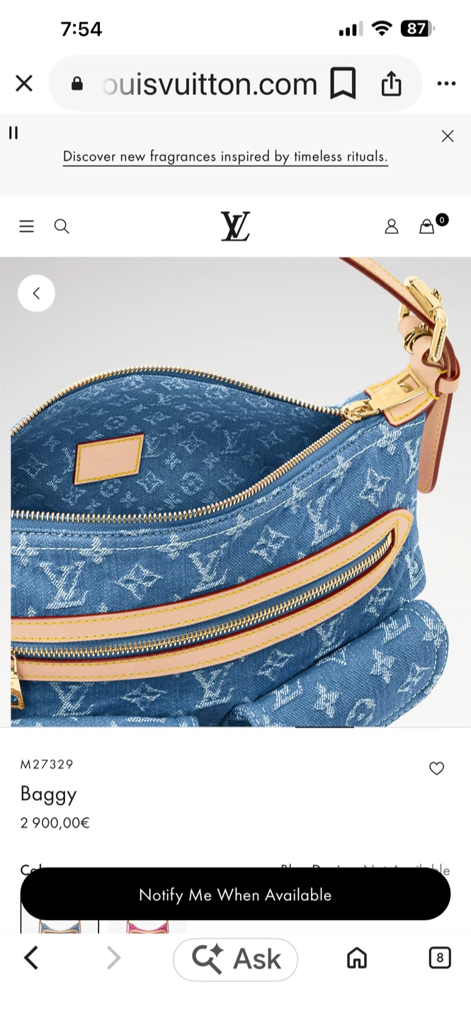 Louis Vuitton Baggy Denim Shoulder Bag - photo 3
