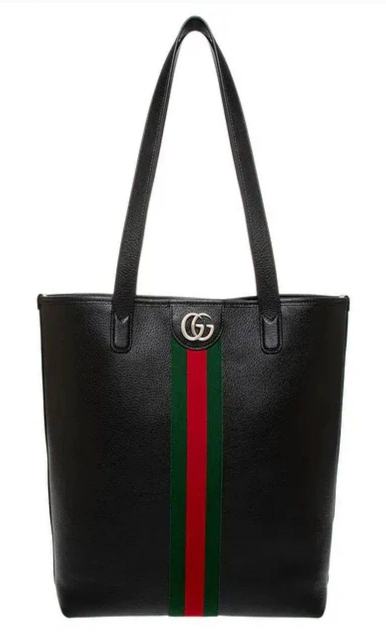Gucci Black Ophidia Leather Tote Bag