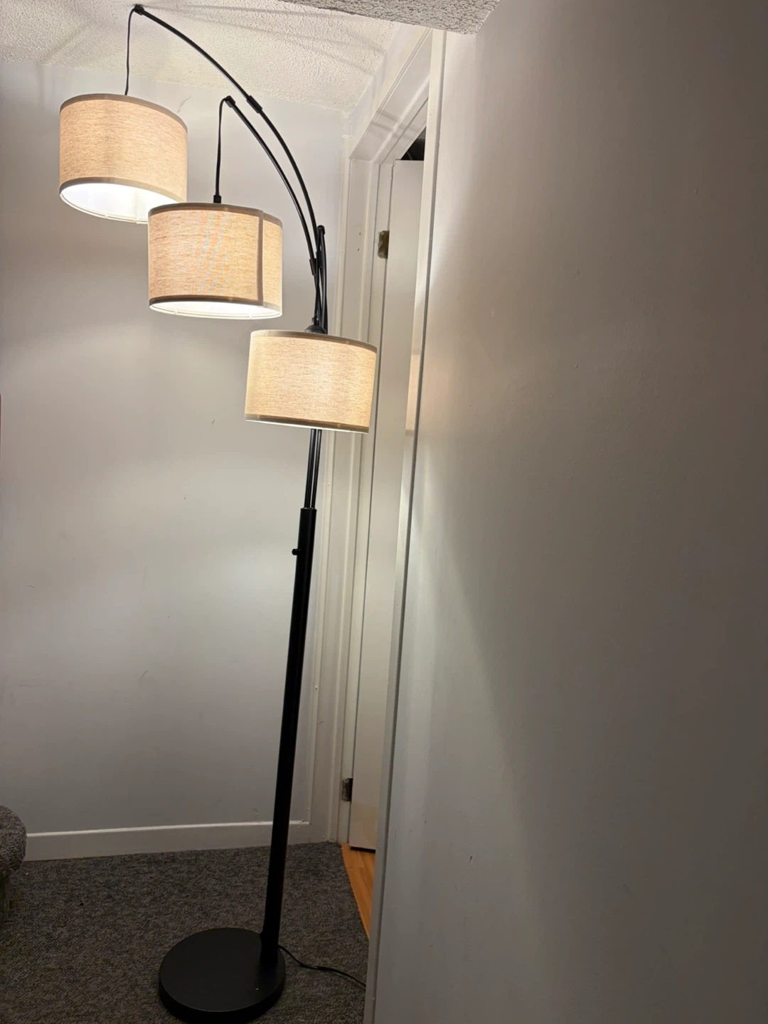3-Light Dimmable Arc Floor Lamp - photo 2