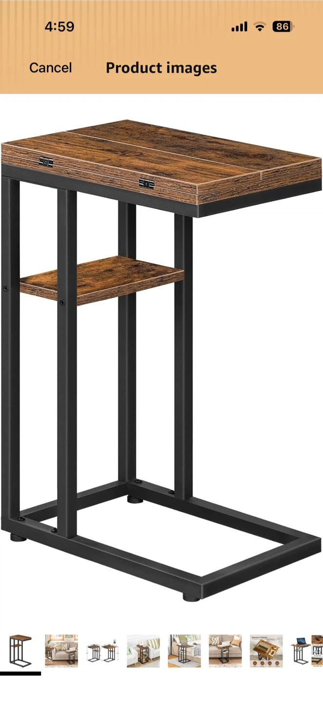 Hoobro C-Shaped foldable Side Table