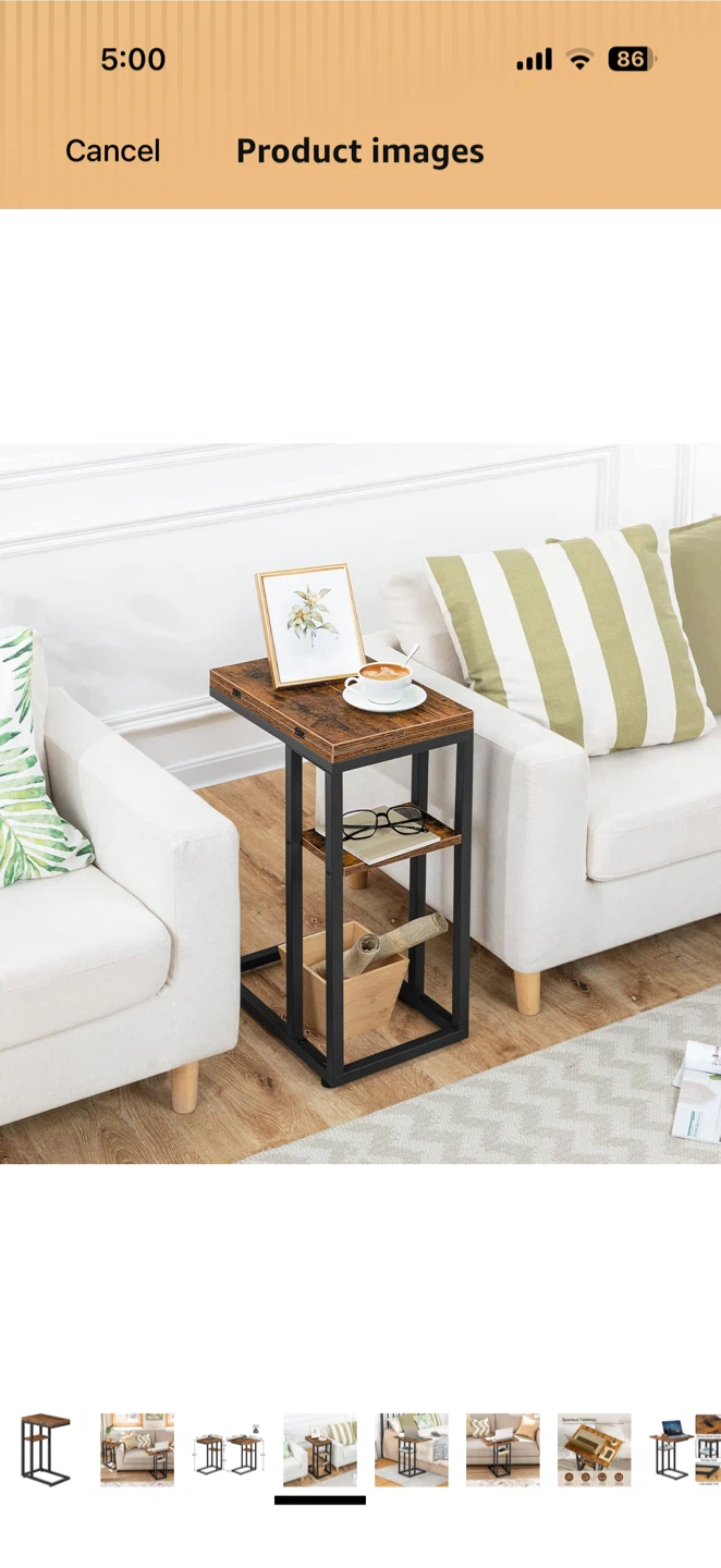 Hoobro C-Shaped foldable Side Table - photo 2