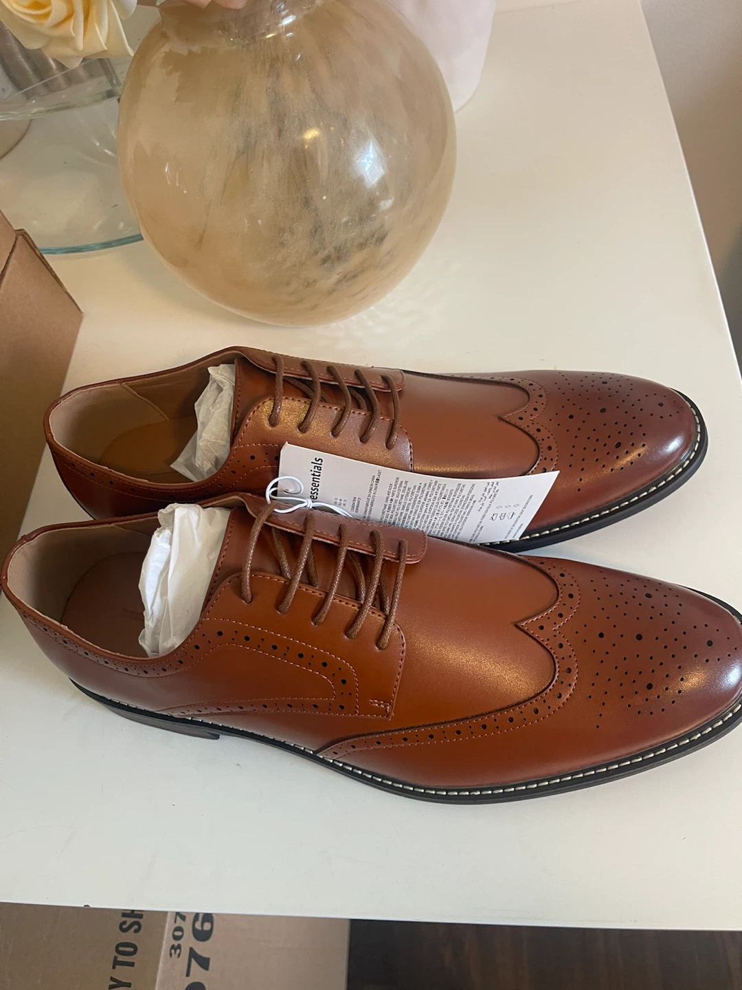 Amazon Essentials Men's Wingtip Oxfords, Brown, Size 13 - photo 3
