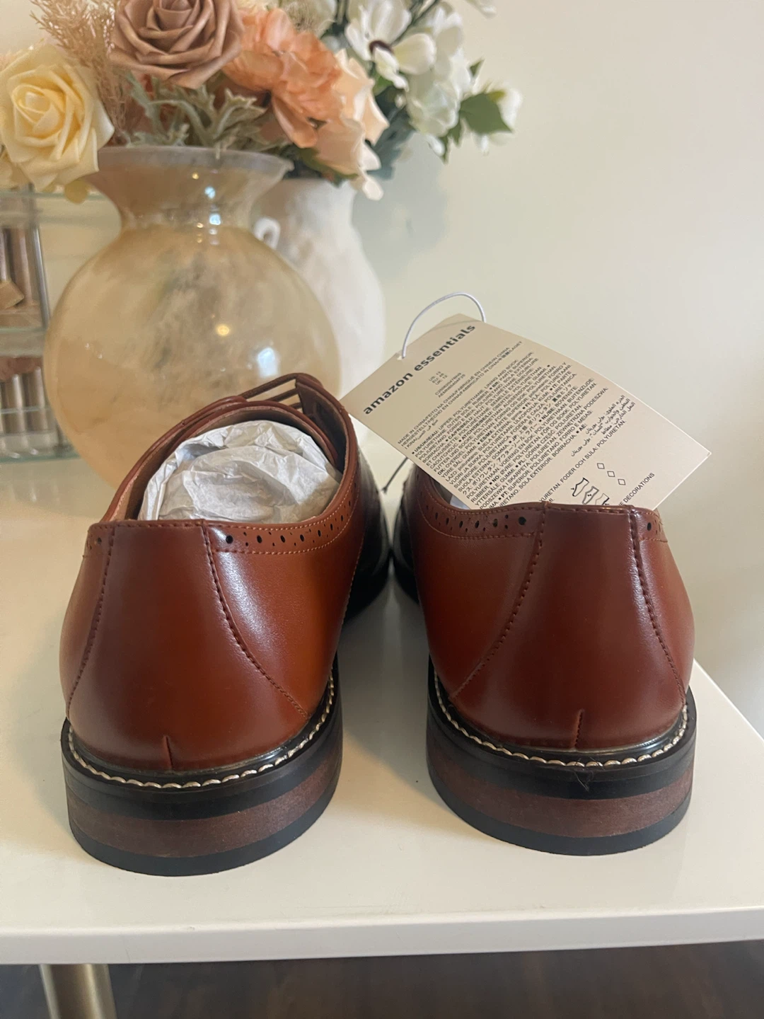 Amazon Essentials Men's Wingtip Oxfords, Brown, Size 13 - photo 5