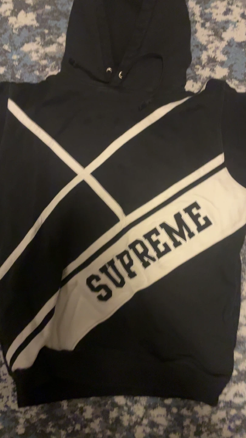 Supreme Black and White Hoodie
