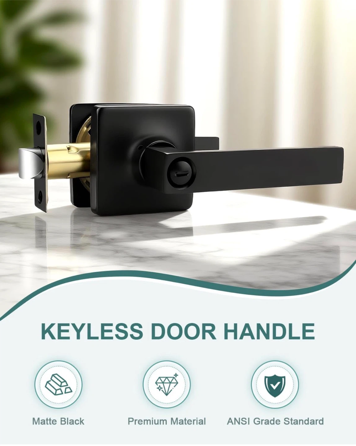 GOBEKOR 12 Pack Matte Black Door Handles - photo 3