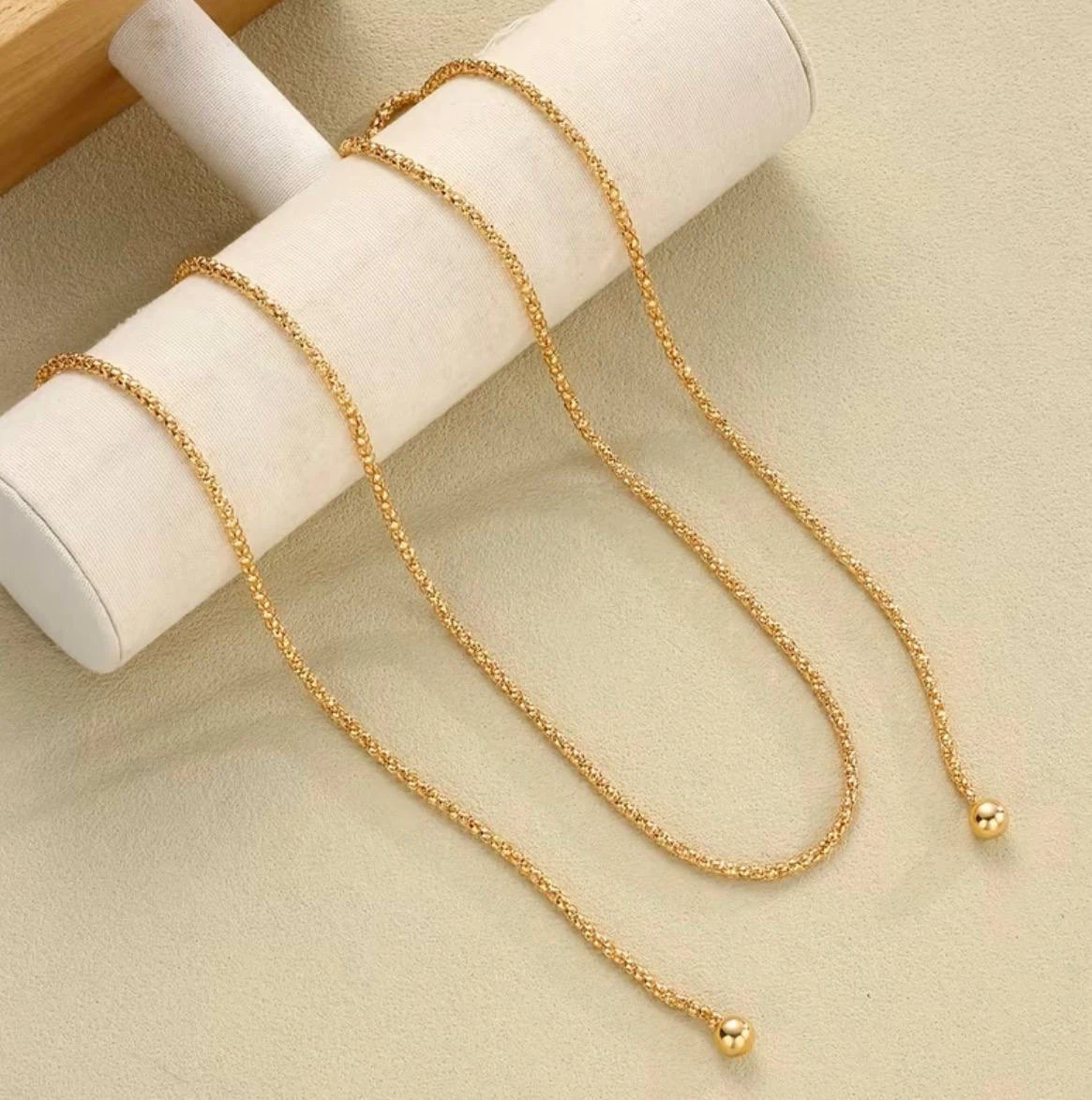 Gold-Toned Long Wrap Chain Necklace - photo 2