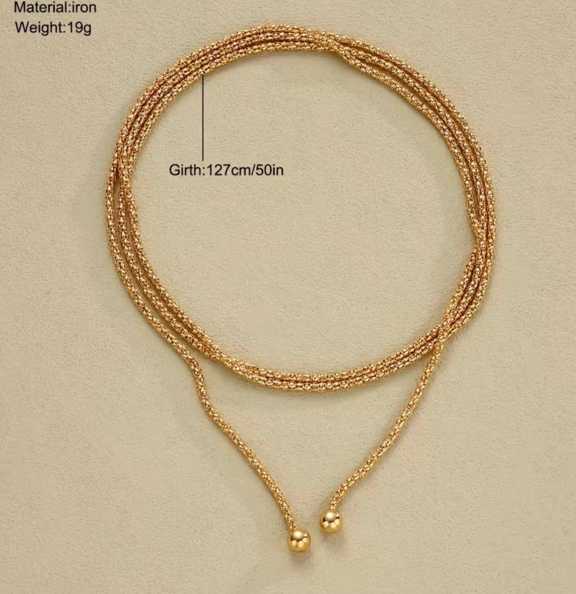 Gold-Toned Long Wrap Chain Necklace - photo 4