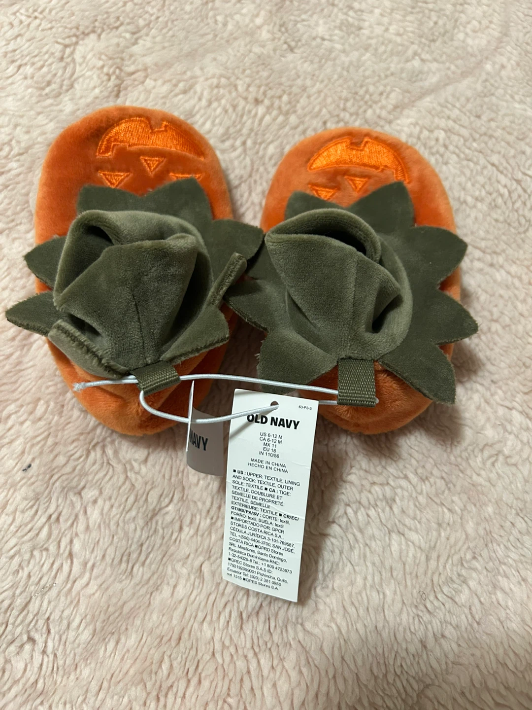 Old Navy Pumpkin Baby Booties 6-12M