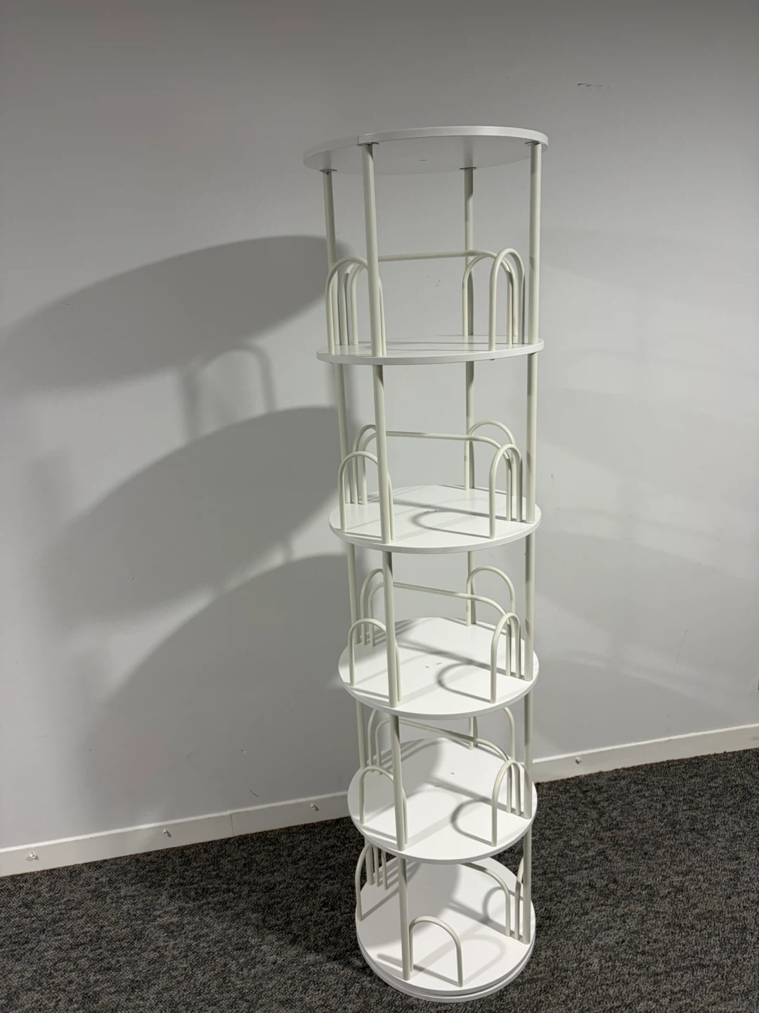 360 Rotating Bookshelf - 5 Tier White - photo 5