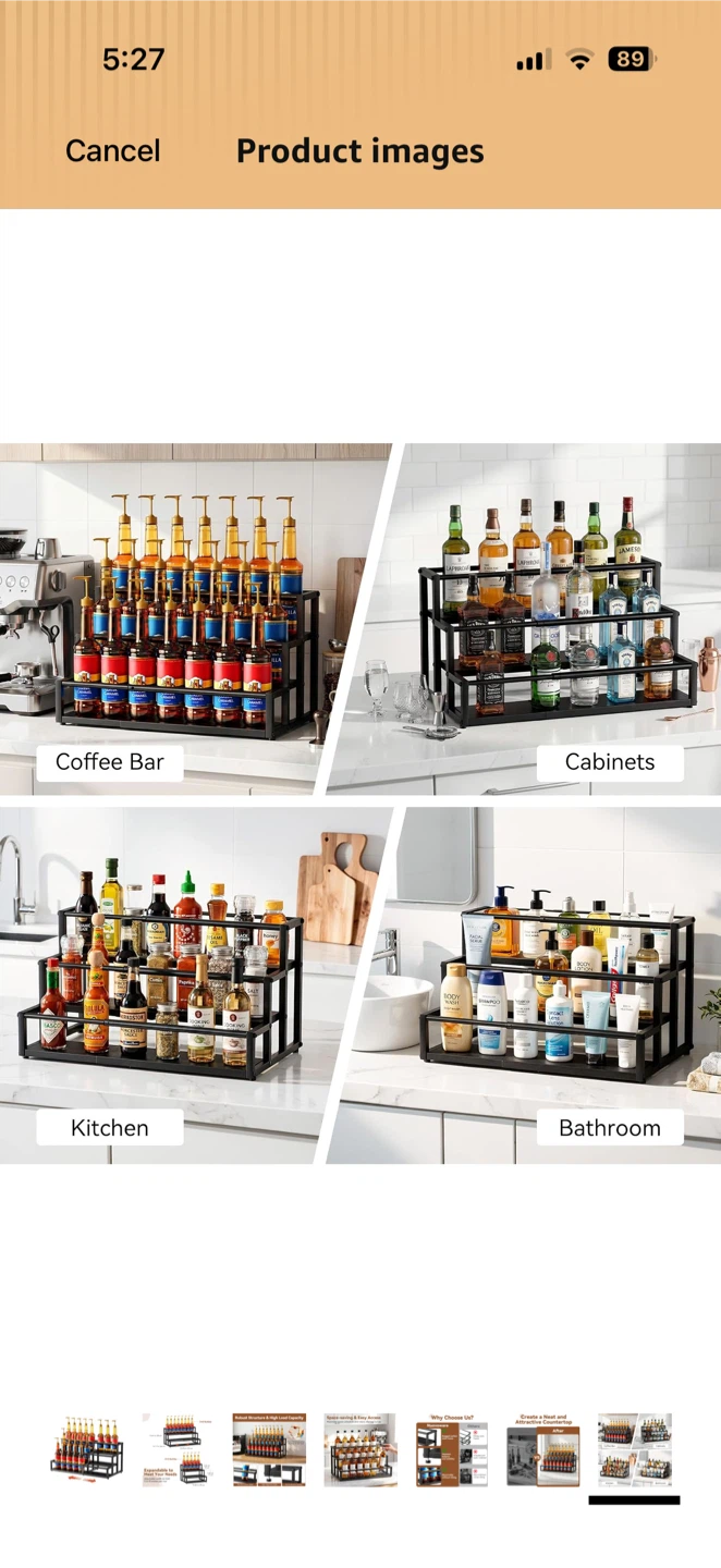 Expandable 3-Tier Countertop bottle Organizer - photo 3
