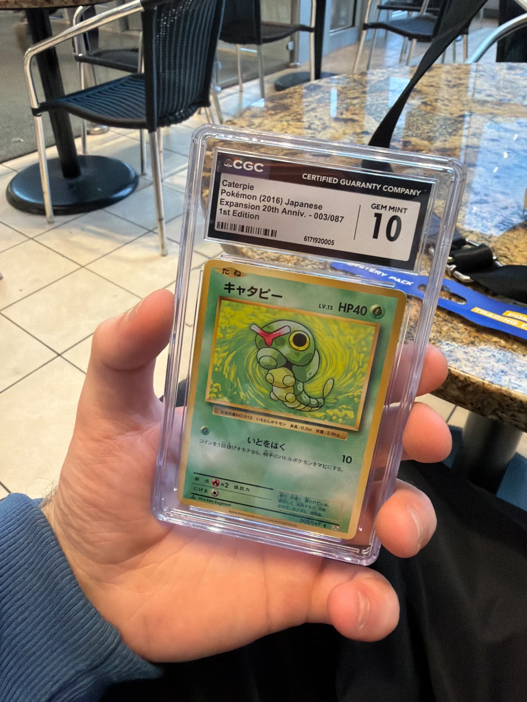 CGC 10 Caterpie Japanese 20th Anniversary 1st Edition