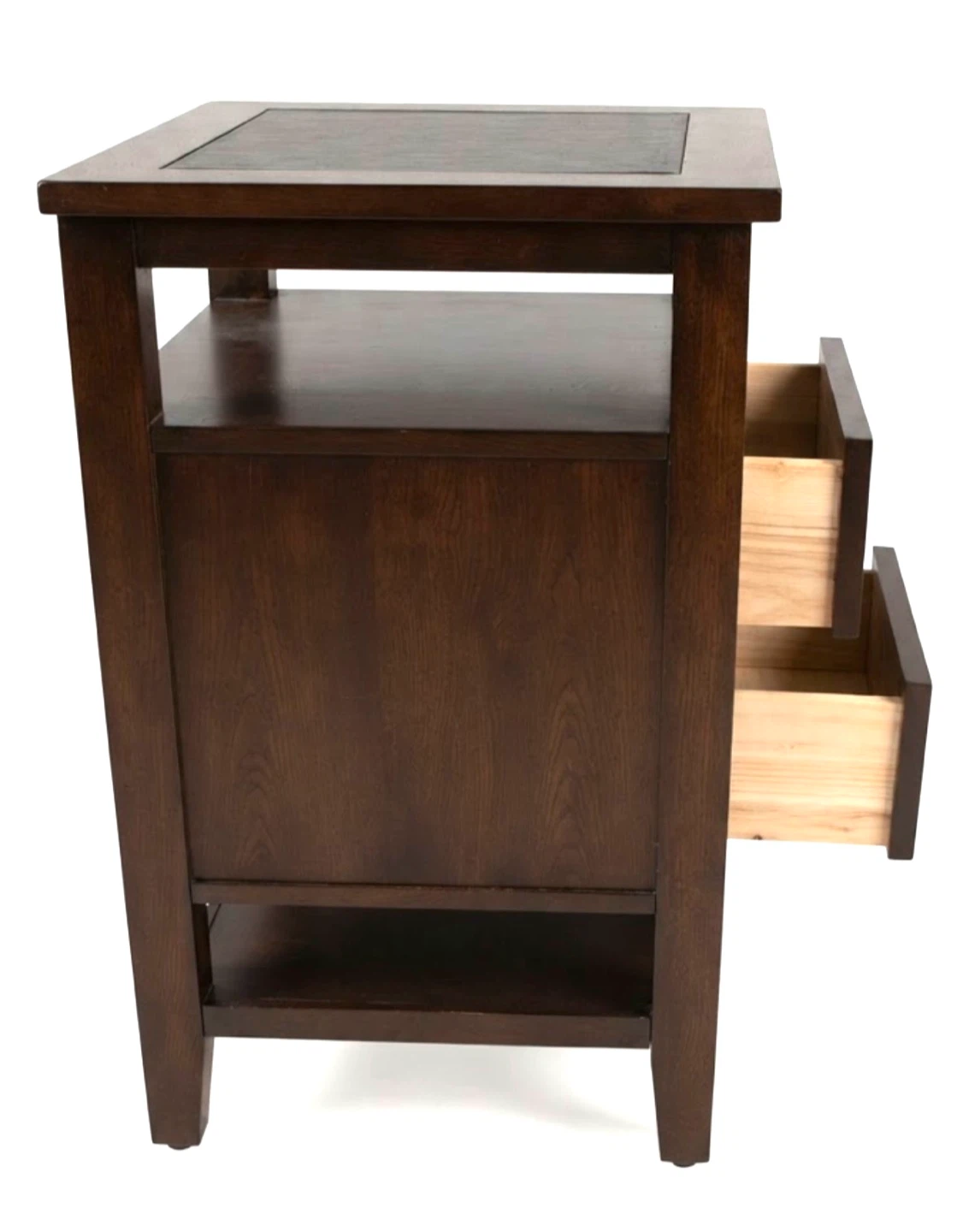 Vintage Crown Mark Matthew Cherry Wood End Table (2 drawers) - photo 3