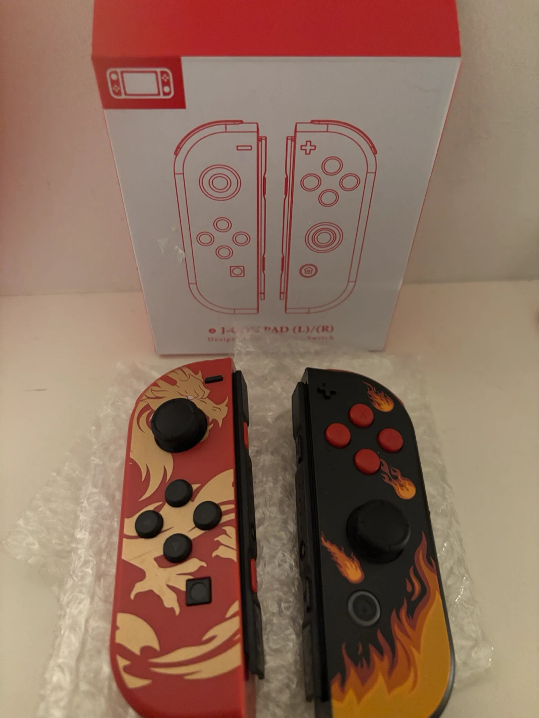 Nintendo Switch Dragon and Flame Joy-Con Controllers