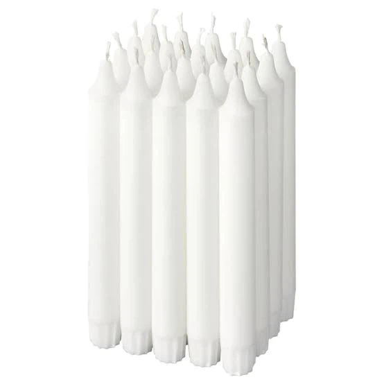 NEW - IKEA JUBLA Unscented Candles - 20 Pack