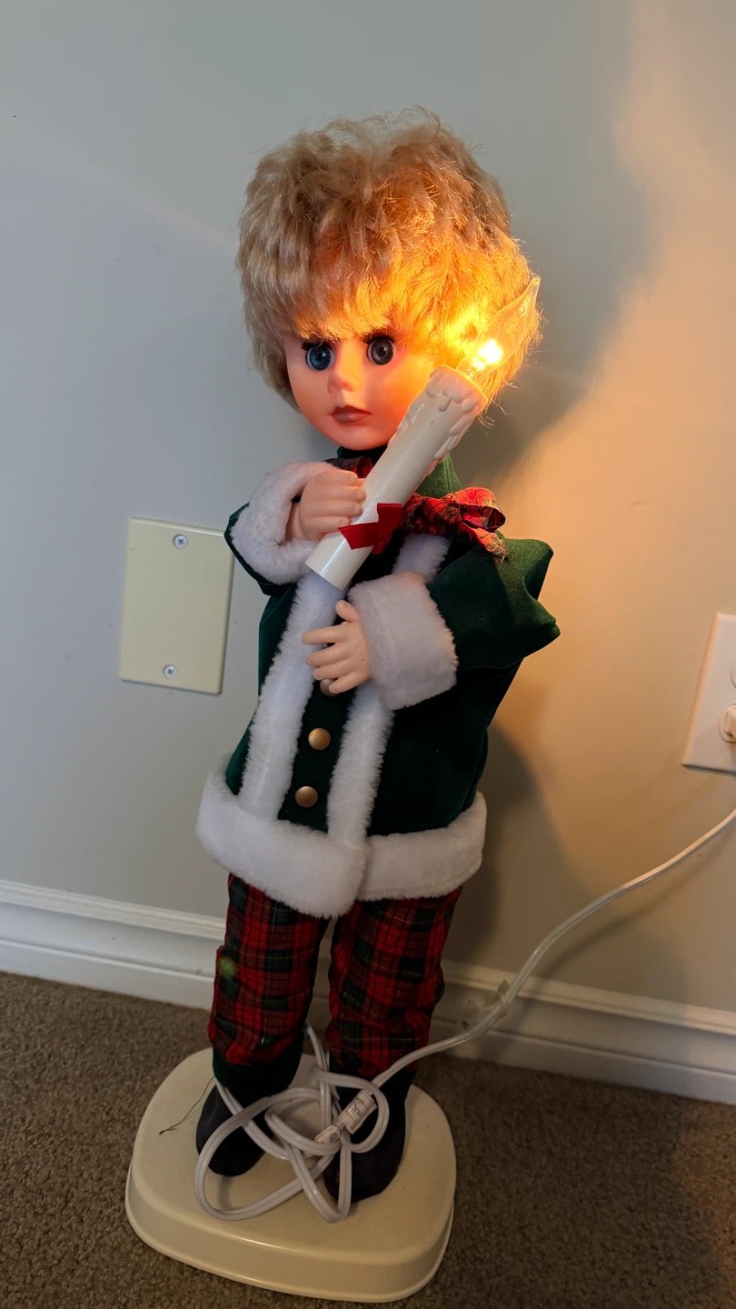 Vintage Lighted Christmas Elf Doll - photo 3