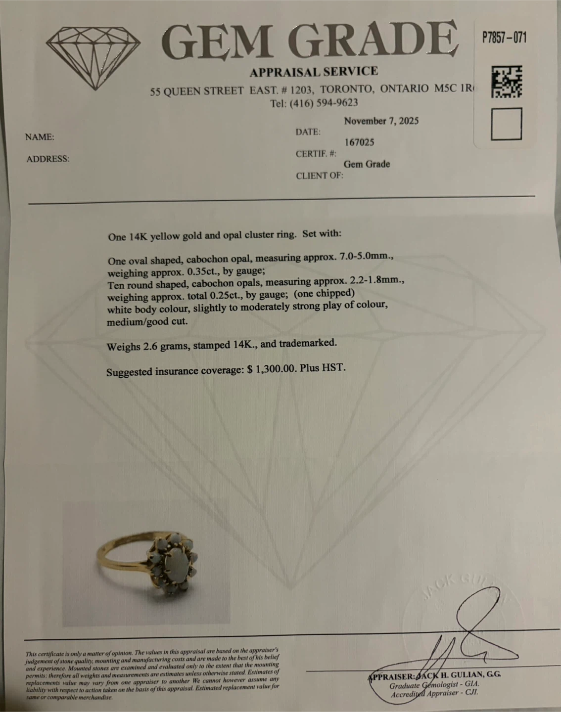 Vintage 14K Yellow Gold and Opal Cluster Ring - photo 3