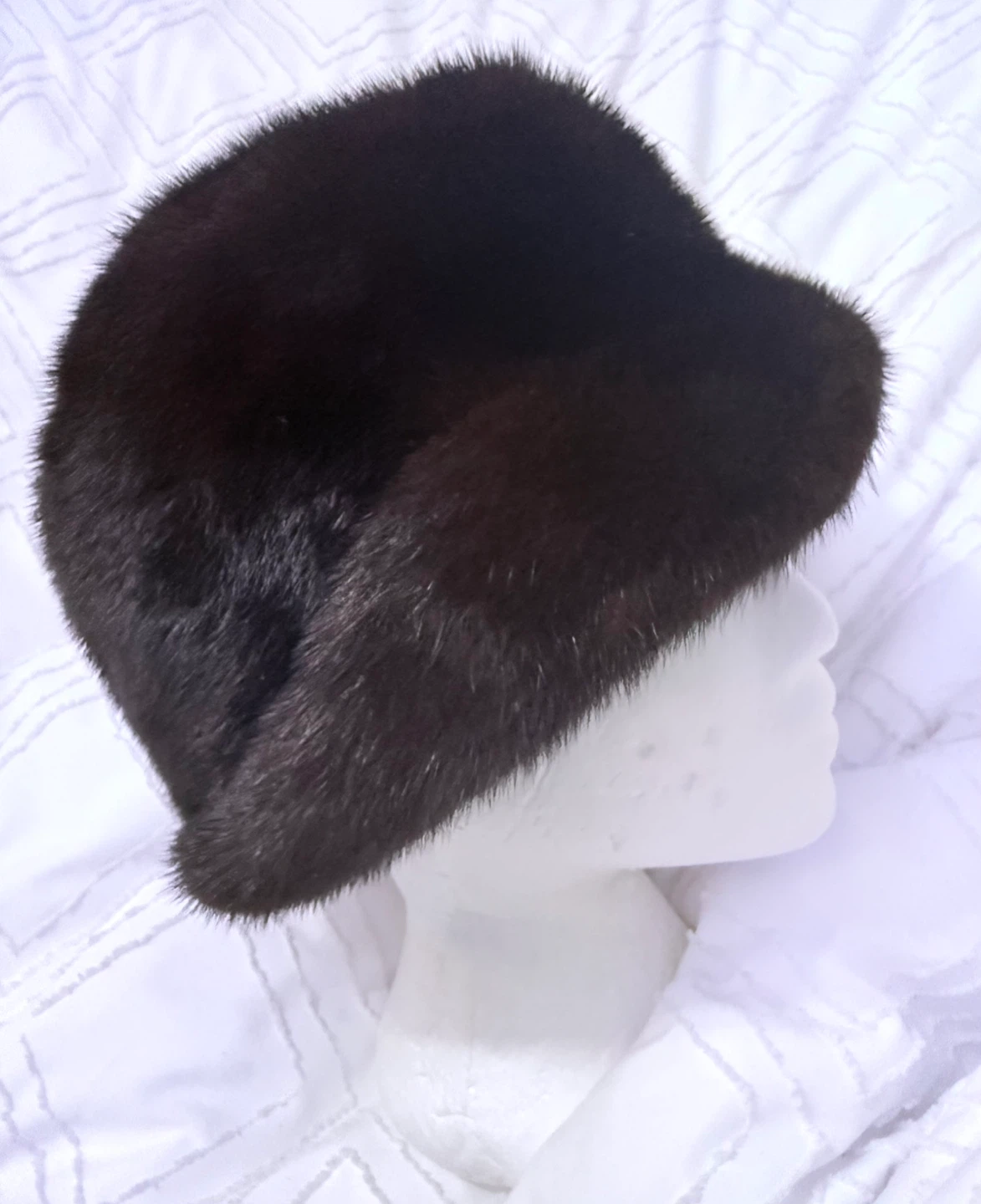 Vittorio Création vintage dark brown mink fur hat - photo 2