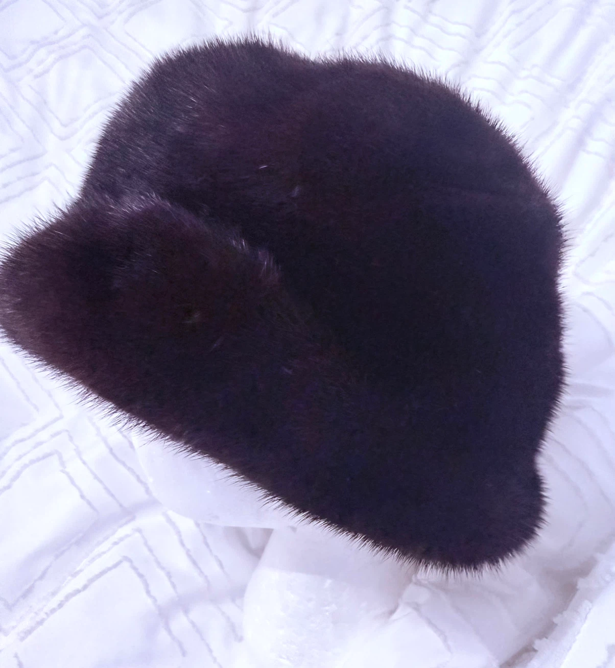 Vittorio Création vintage dark brown mink fur hat - photo 4