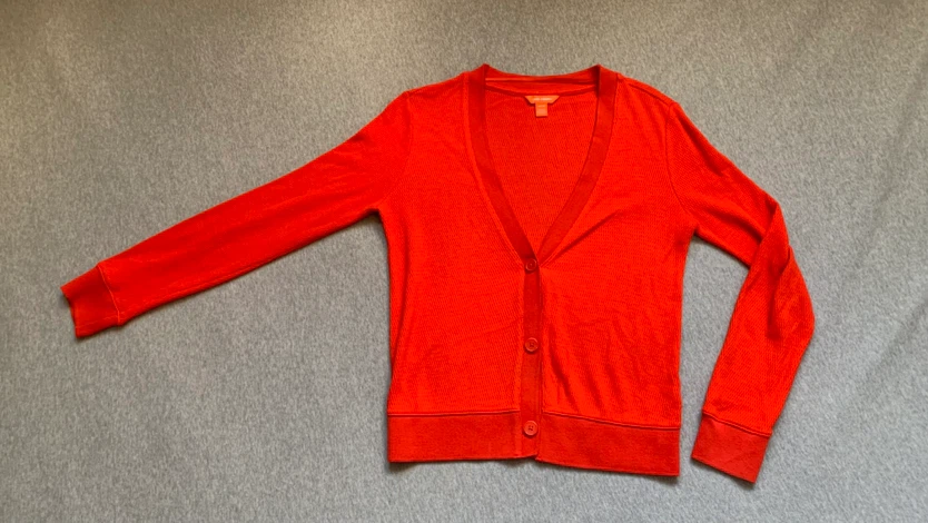 Orange / Tomato Red Cardigan - Size XS