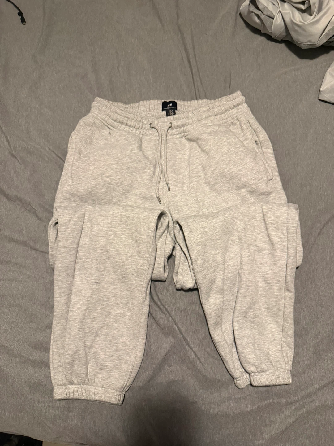 H&M Relaxed Fit Joggers Grey mens oversized