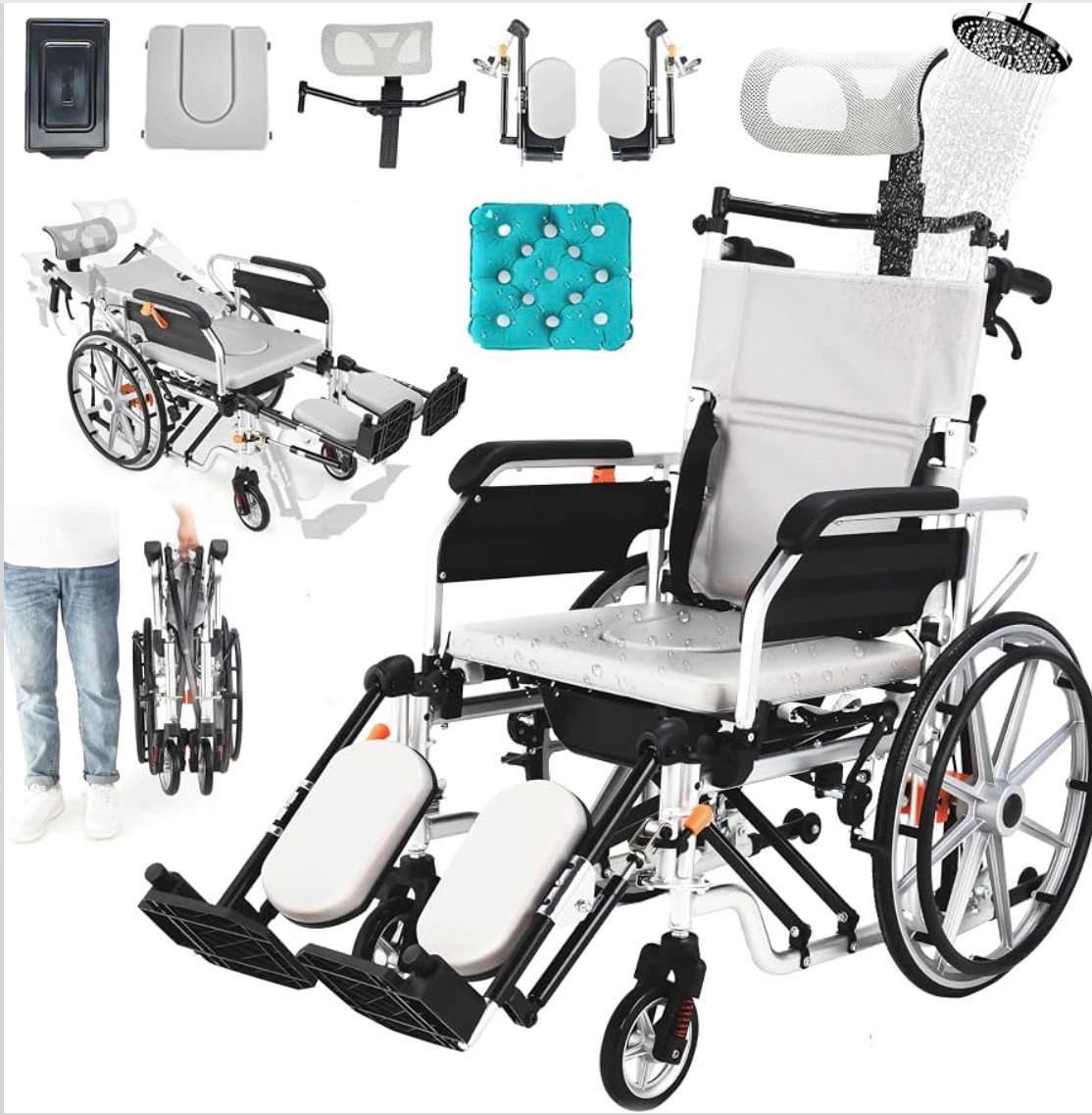 5-in-1 Reclining Wheelchair H-SG38