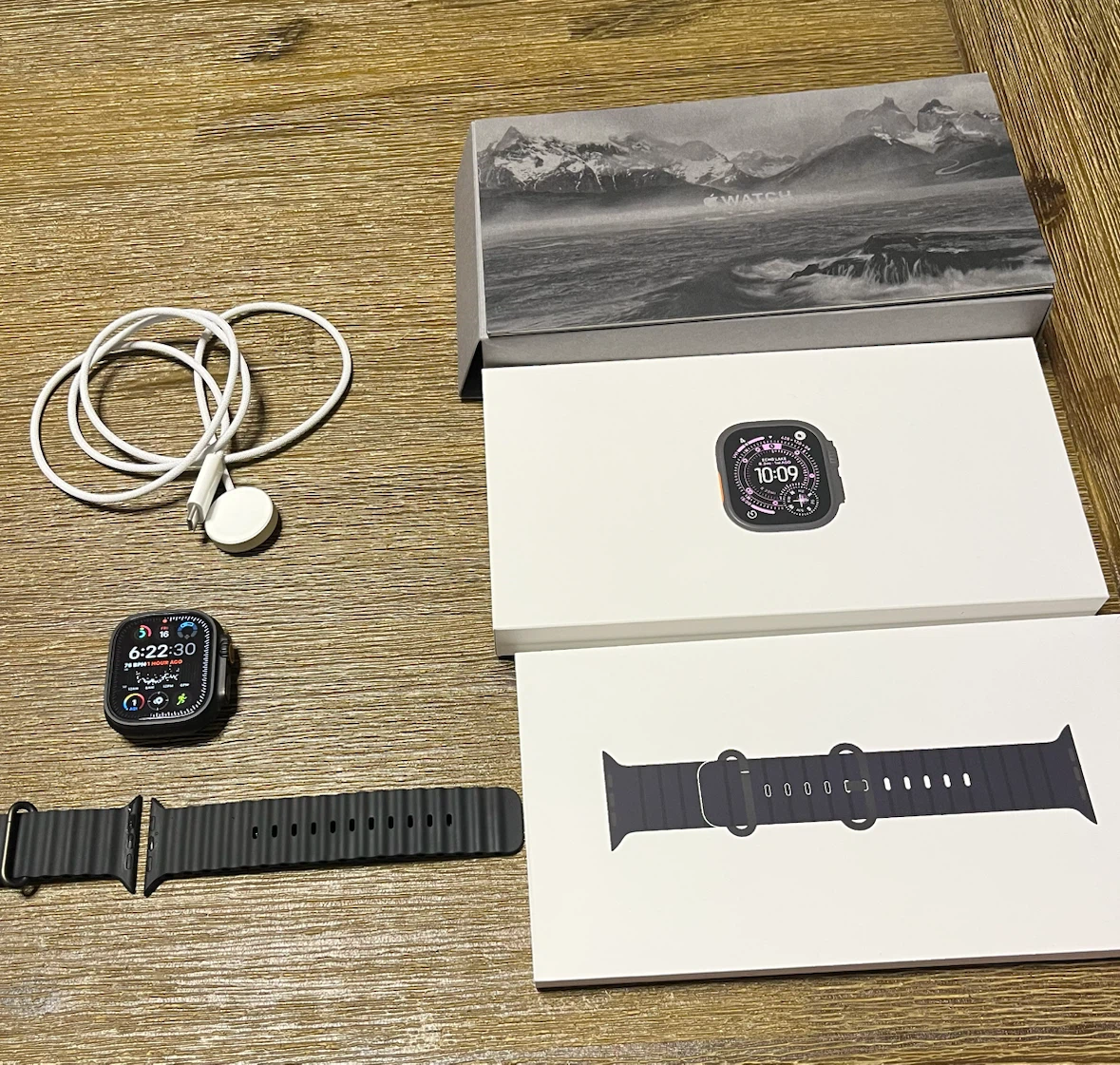 Apple Watch Ultra 3 49mm Black Titanium with Black Ocean Band - photo 2
