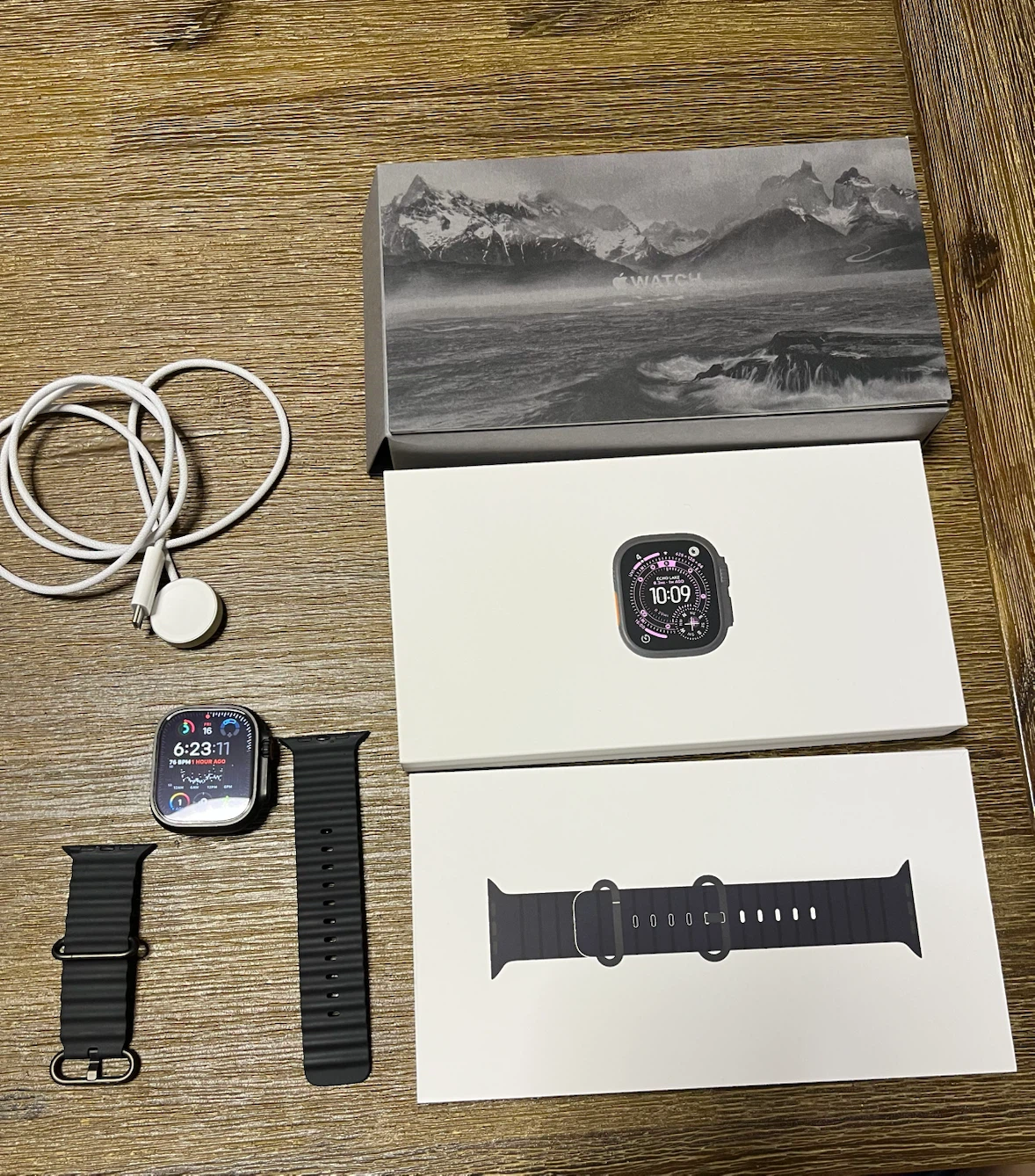 Apple Watch Ultra 3 49mm Black Titanium with Black Ocean Band - photo 3