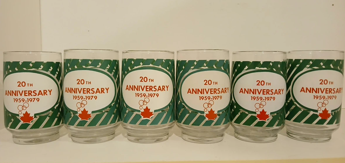 Set of 6 Vintage Mio 20th Anniversary Glasses - photo 2