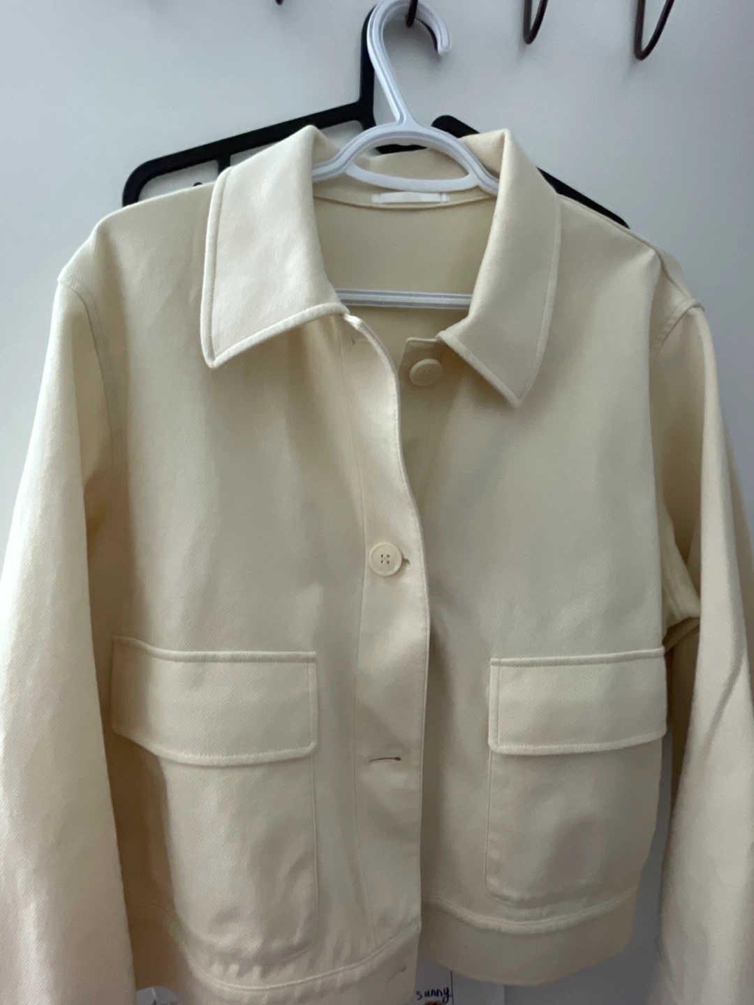 Uniqlo Cream Collared Button-Up Jacket - photo 2