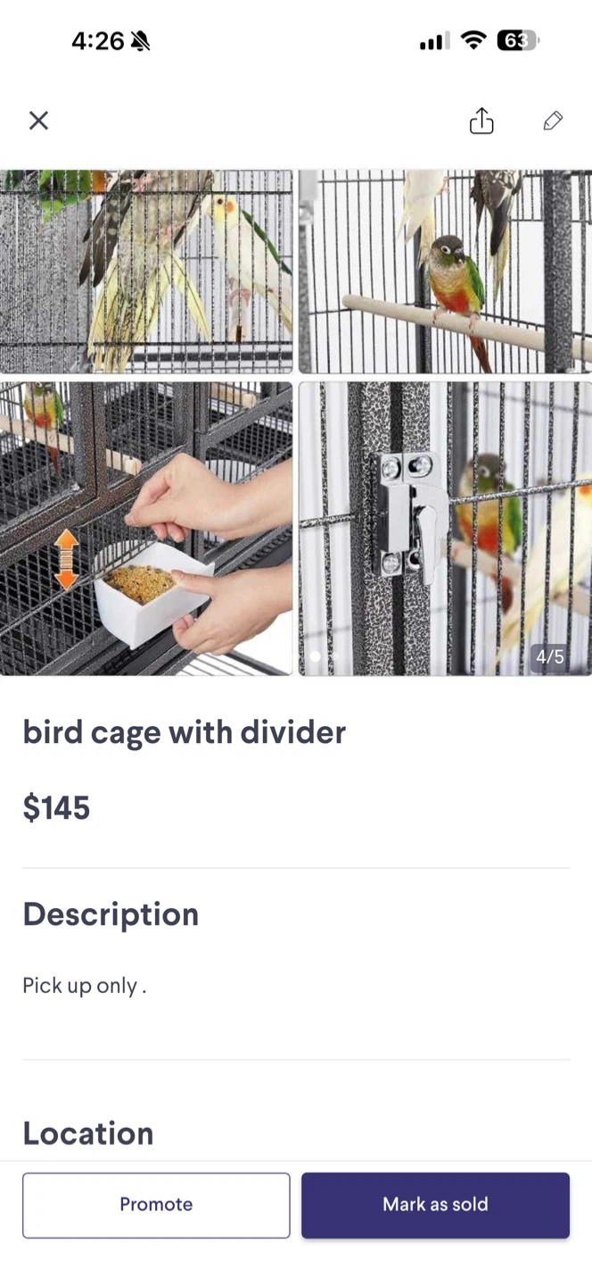 Yaheetech Stackable Breeder Bird Cage with Stand - photo 3