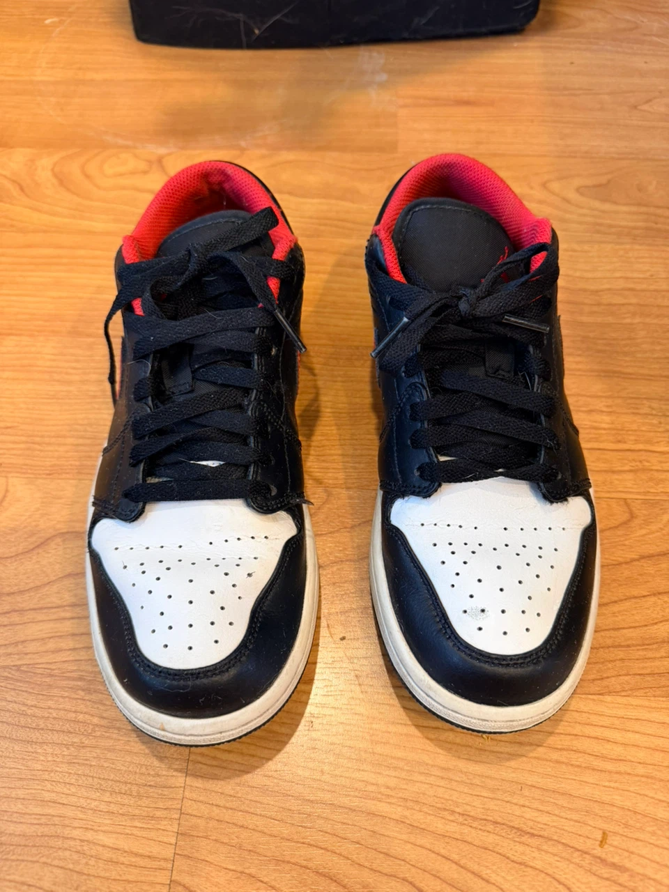 Nike Air Jordan 1 Low Black Gym Red, Size 8.5 US