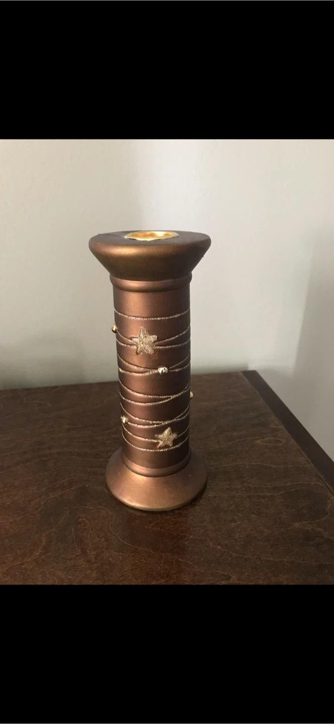Decorative Spool Style Candle Holder - photo 2