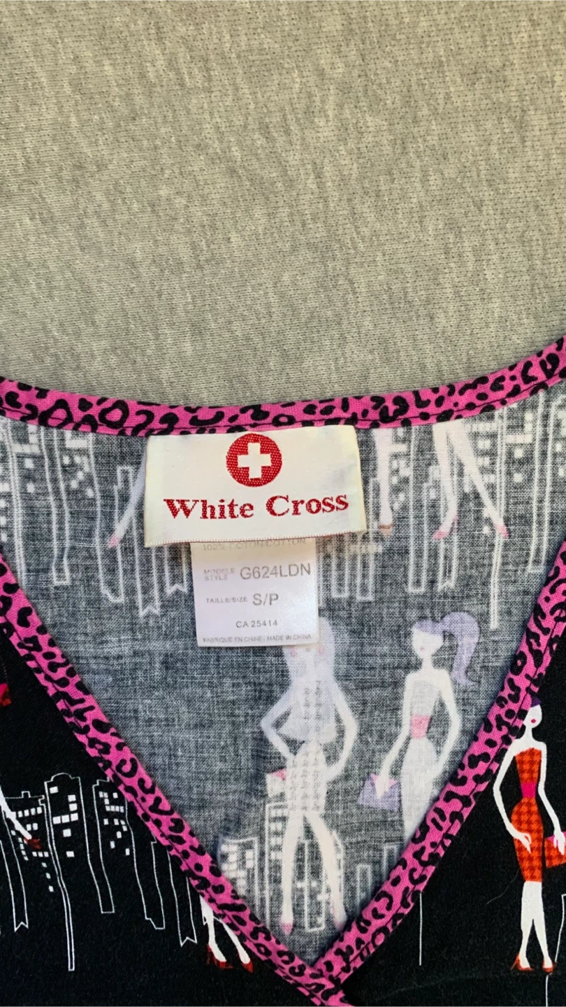 White Cross Women's Scrub Top - Size Small - photo 3