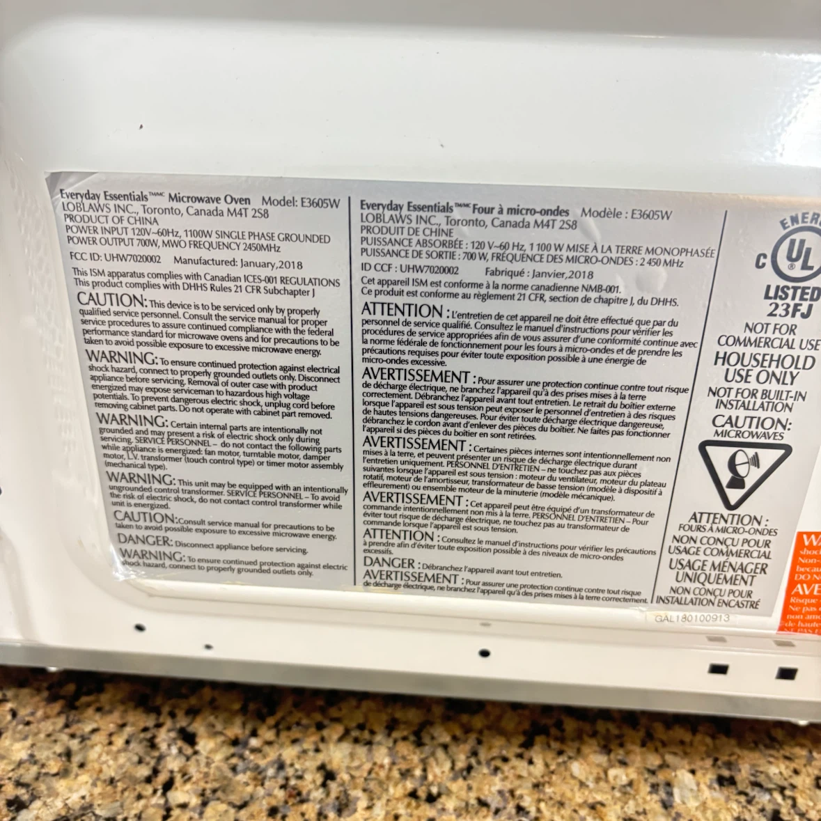 Everyday Essentials Microwave Oven E3605W - photo 5