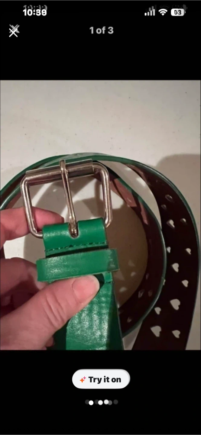 Green Heart Cutout Belt