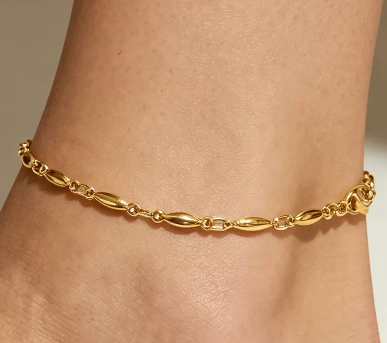 Gold Tone Ankle Bracelet