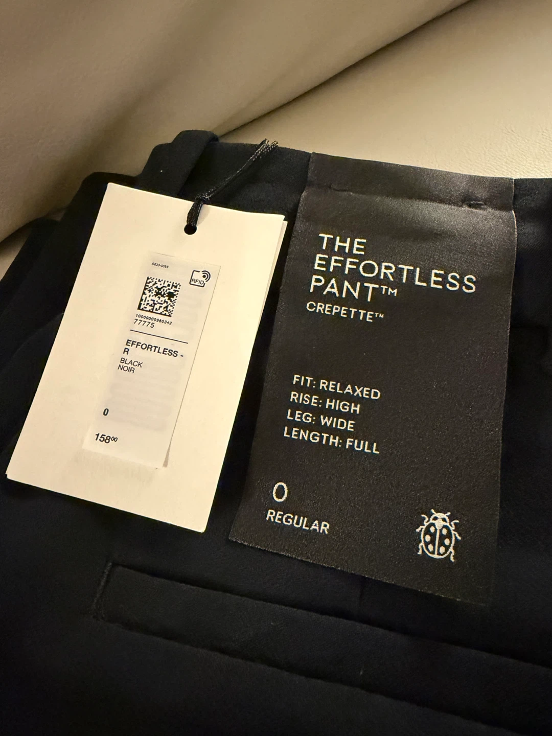 Aritzia The Effortless Pant Crepette Black Size 0 Regular - photo 2