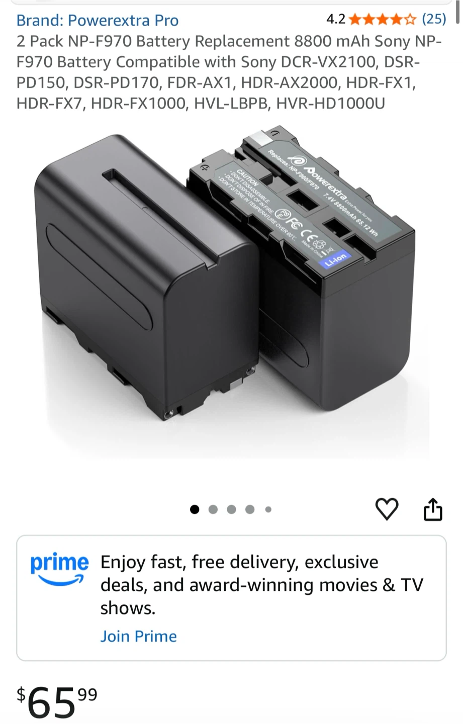 Anser NP-F970 Lithium-ion Battery Pack