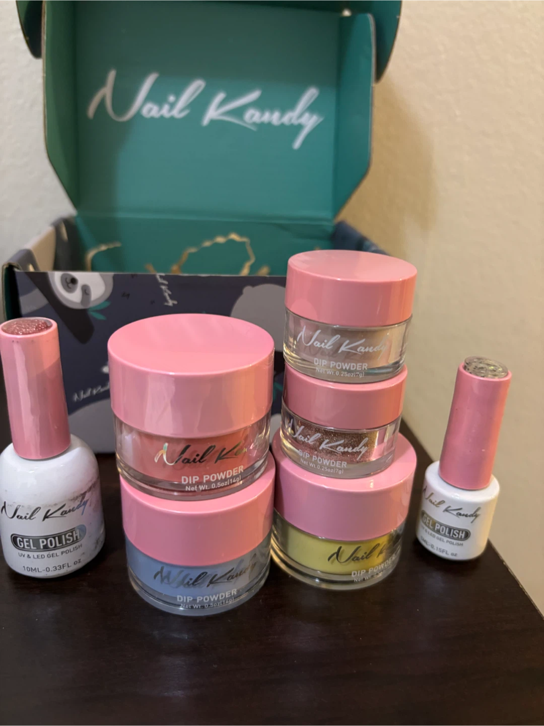 NEW-Nail Kandy Dip Powder and Gel Polish Set