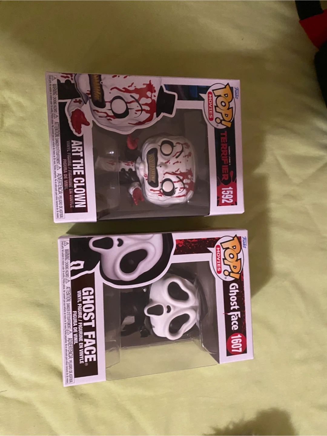 Funko Pop Art the Clown 1592 and Ghost Face 1607