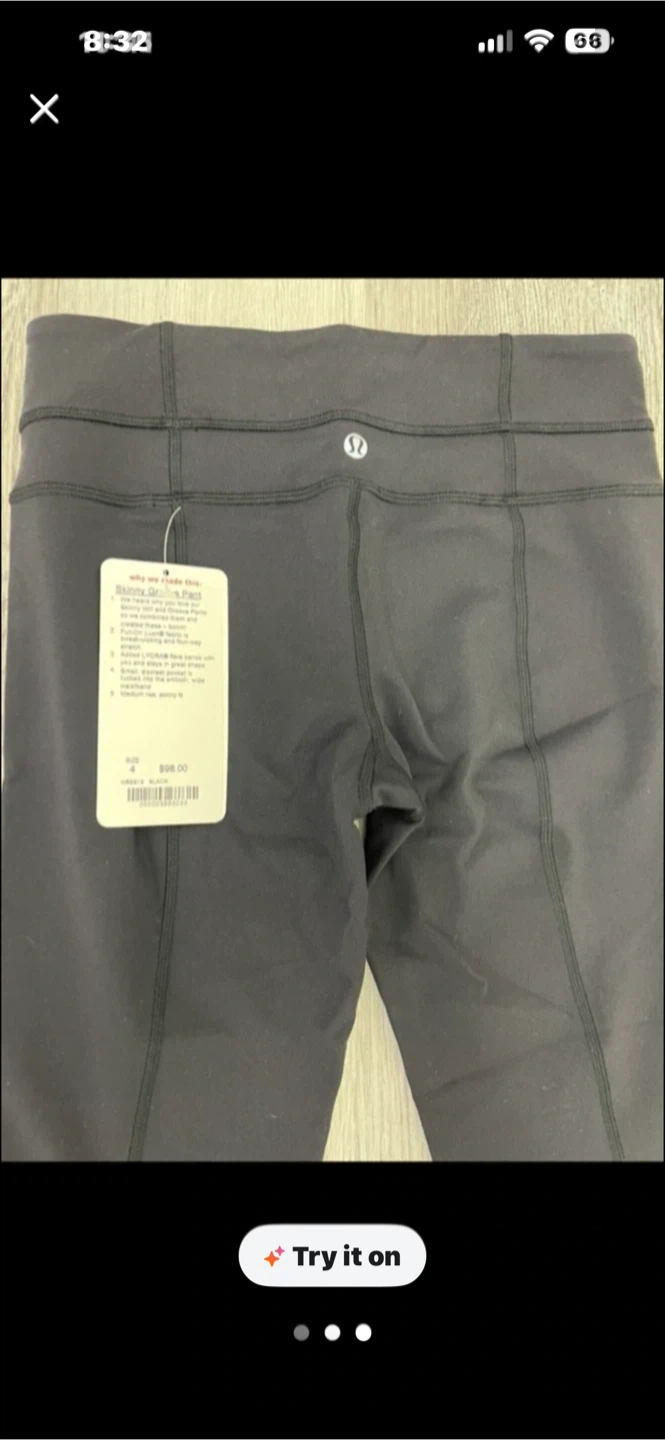 Lululemon Skinny Groove Pant Black Size 4 - photo 2
